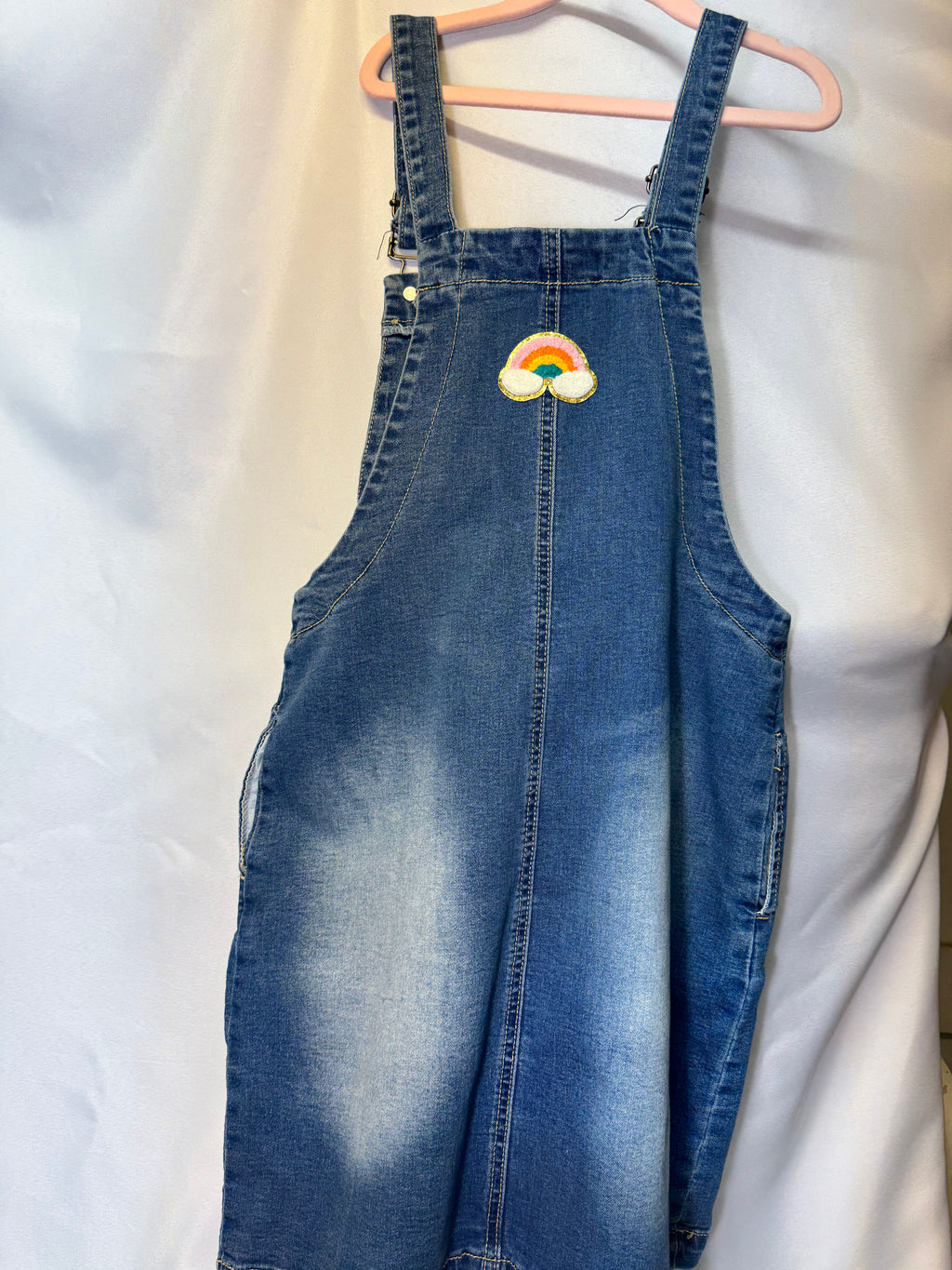 Restored Denim™ – Thrifted &amp; Reimagined Encouragement Overall Dress